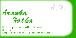 aranka holka business card